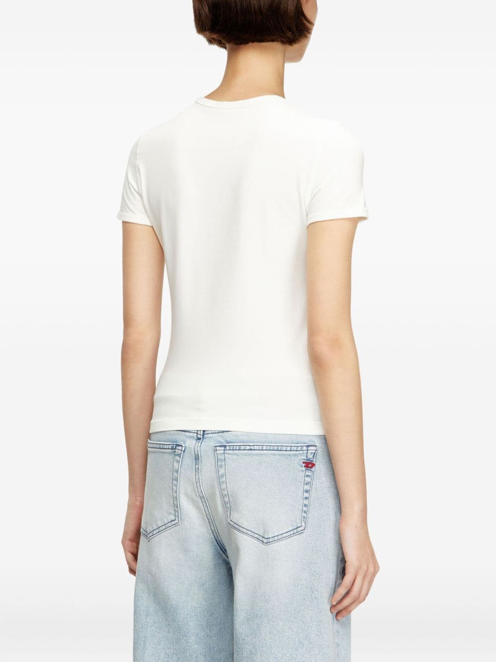 DIESEL diesel t-shirt t-uncutieslong-od donna bianco - 3