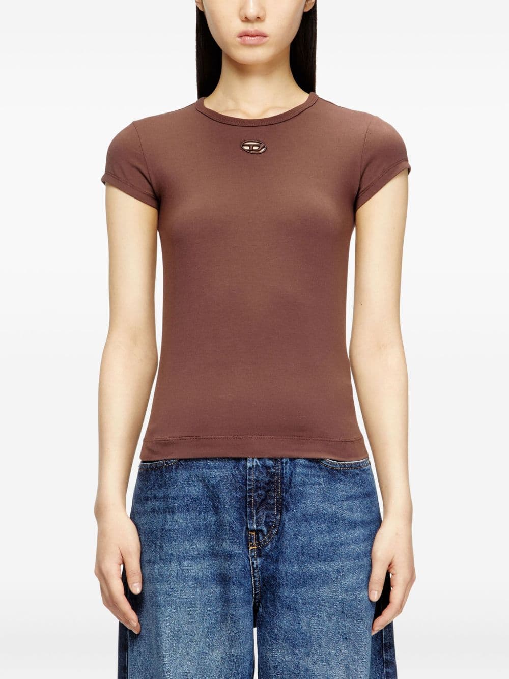 DIESEL diesel t-shirt t-angie-od donna marrone - 5