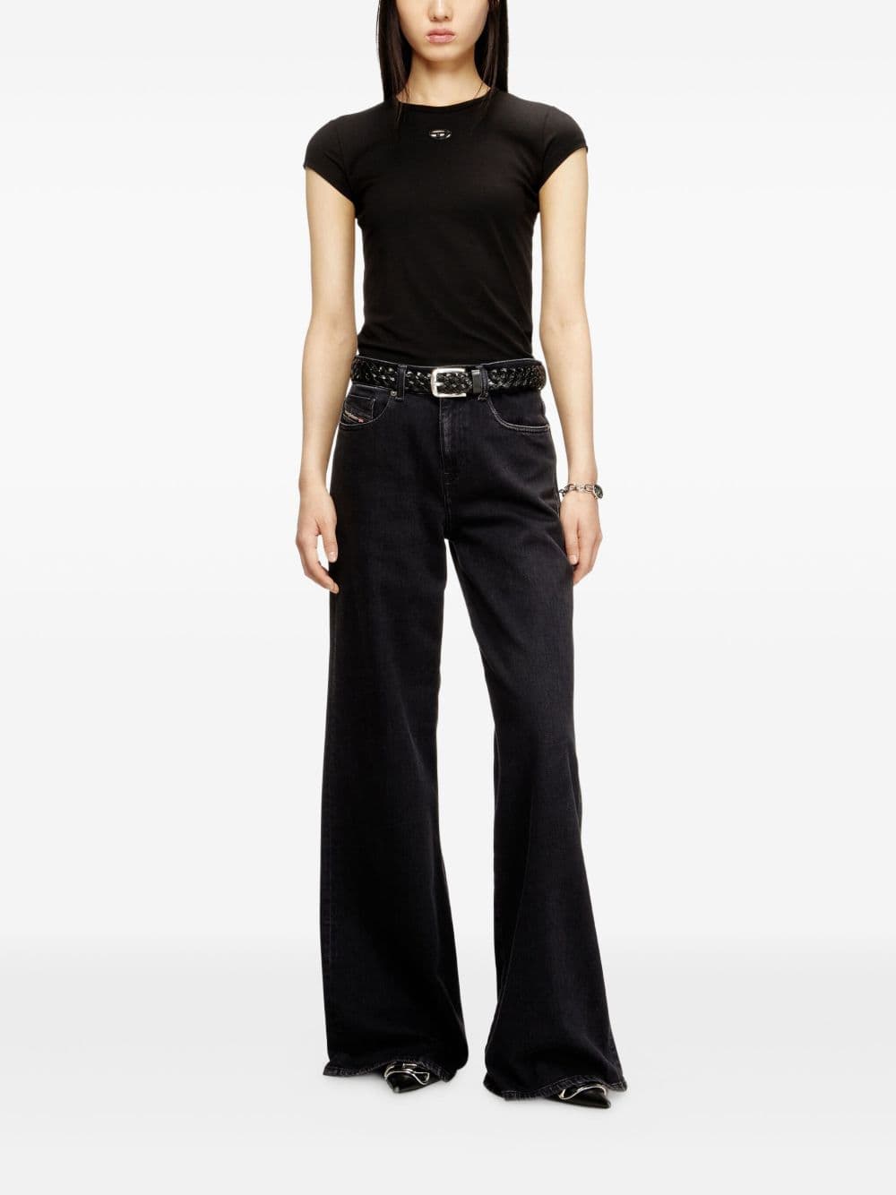 DIESEL diesel t-shirt t-angie donna nero - 2