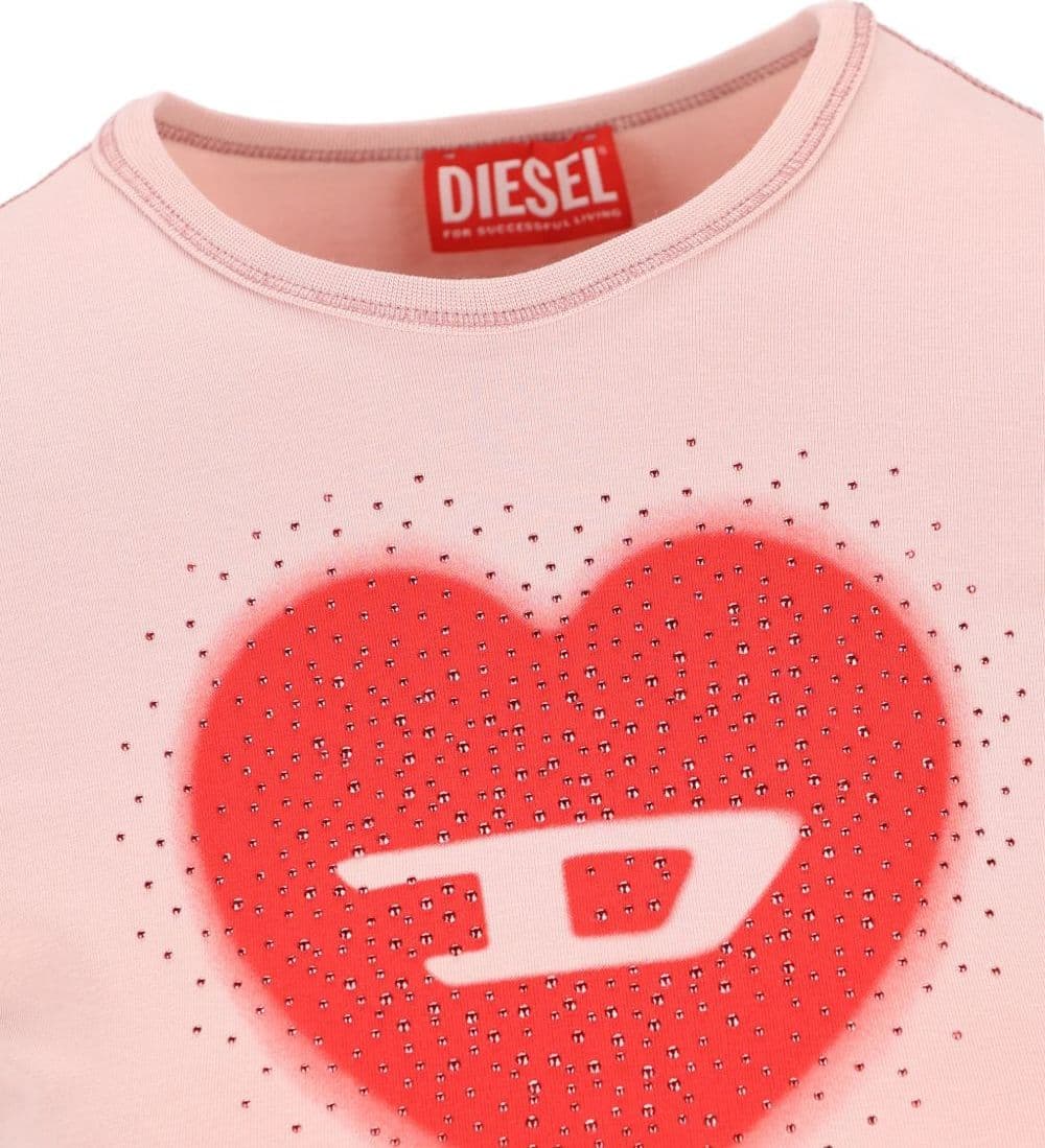 DIESEL diesel t-shirt cuore donna rosa - 4