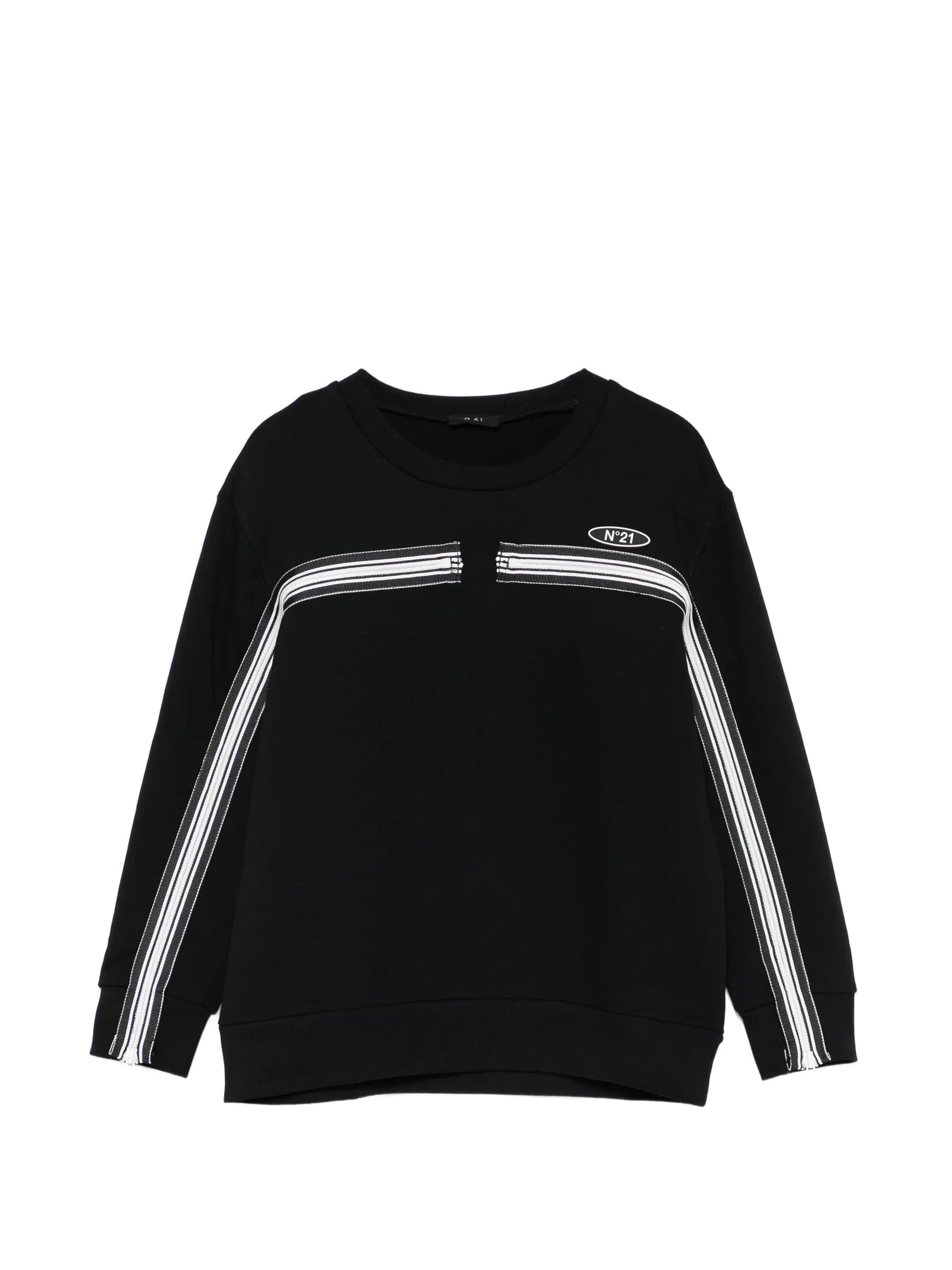 N°21 FELPA ZIP MANICHE