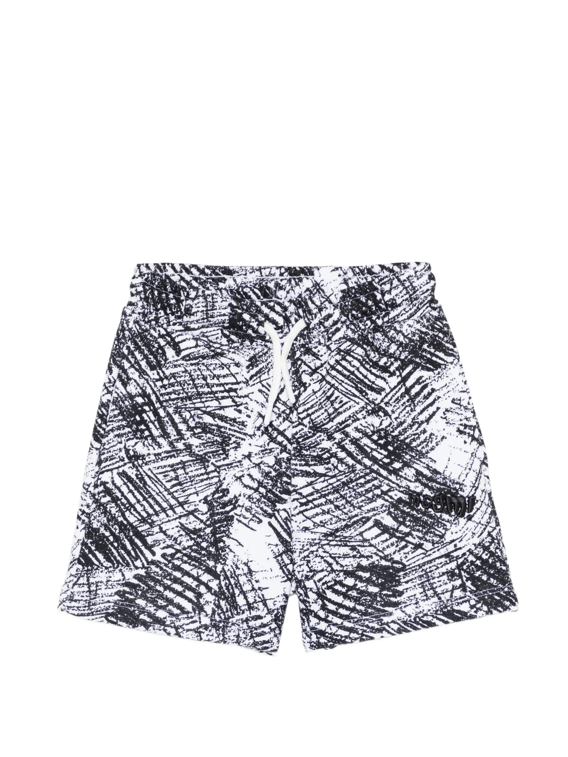 MSGM BERMUDA FELPA DISEGNATO - 4