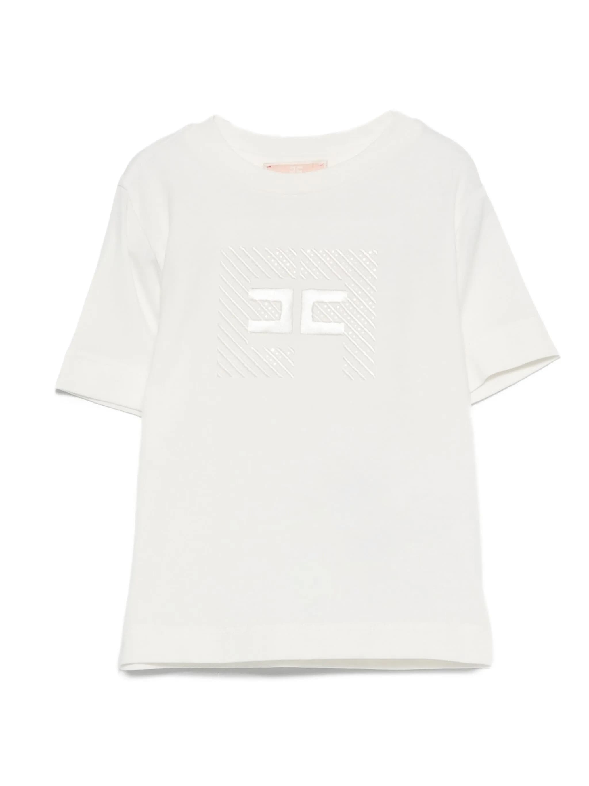 ELISABETTA FRANCHI T-SHIRT M/C RICAMO LOGO - 4