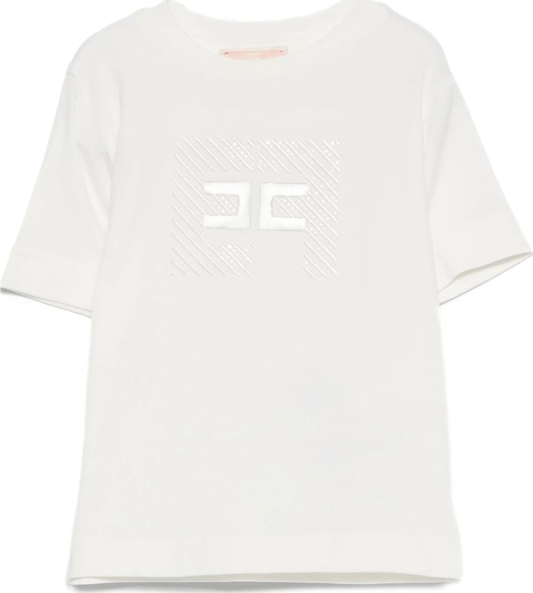 ELISABETTA FRANCHI T-SHIRT M/C RICAMO LOGO