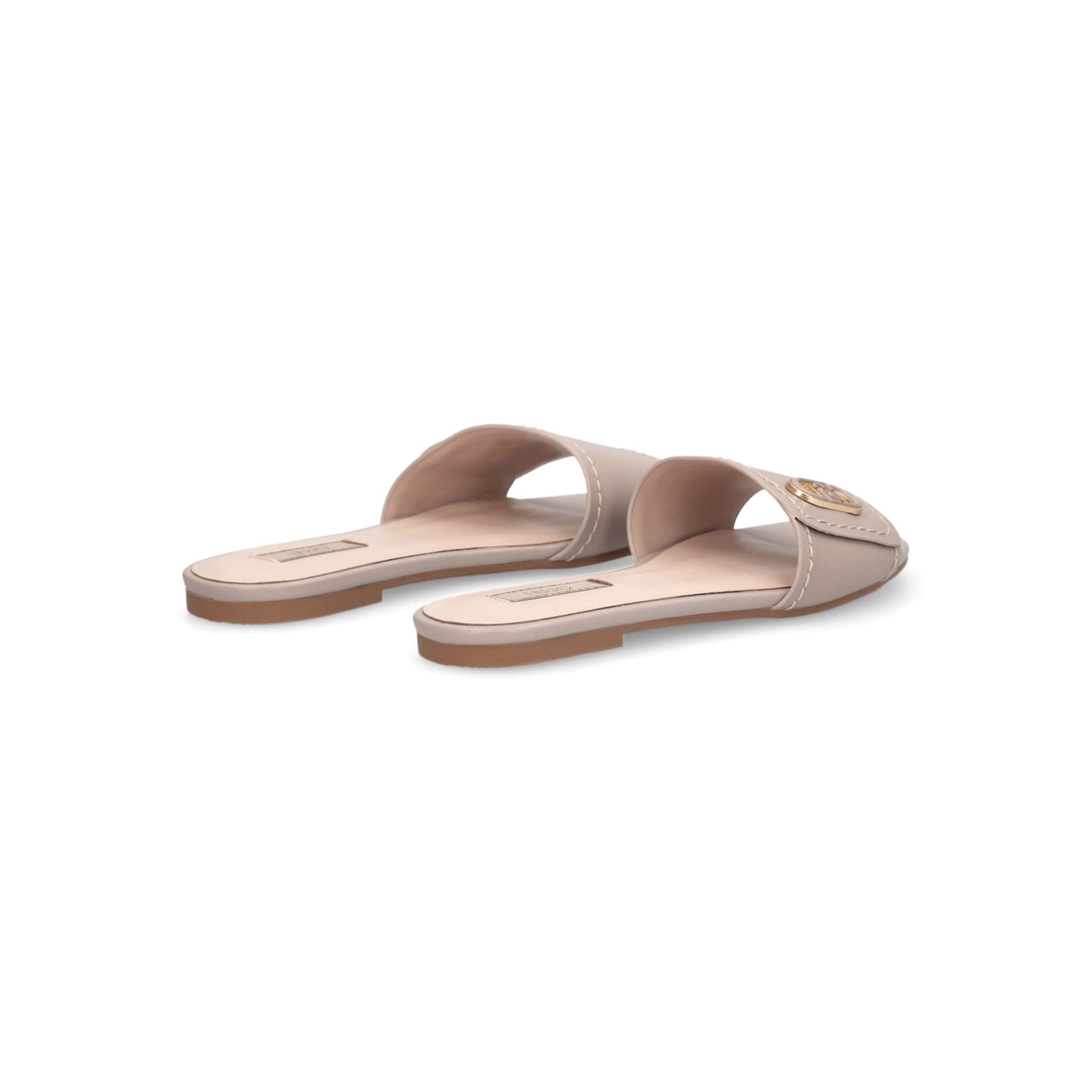 LIU JO Liu Jo Ciabatte Donna Sandy 03 in Pelle con Logo Beige Eleganti SA6127P0102S3951 - 3