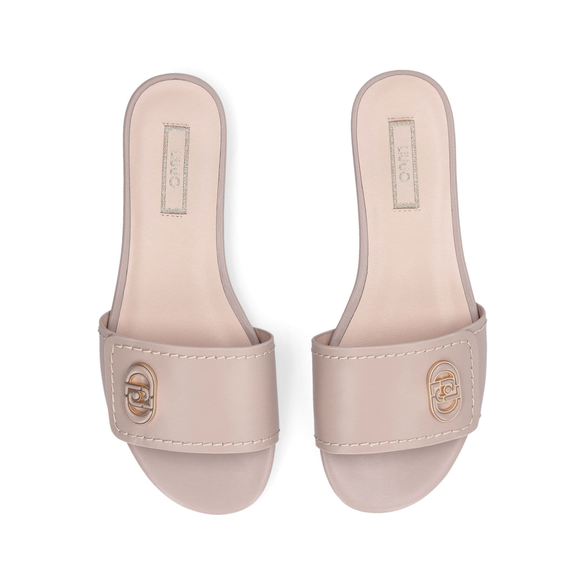 LIU JO Liu Jo Ciabatte Donna Sandy 03 in Pelle con Logo Beige Eleganti SA6127P0102S3951 - 4