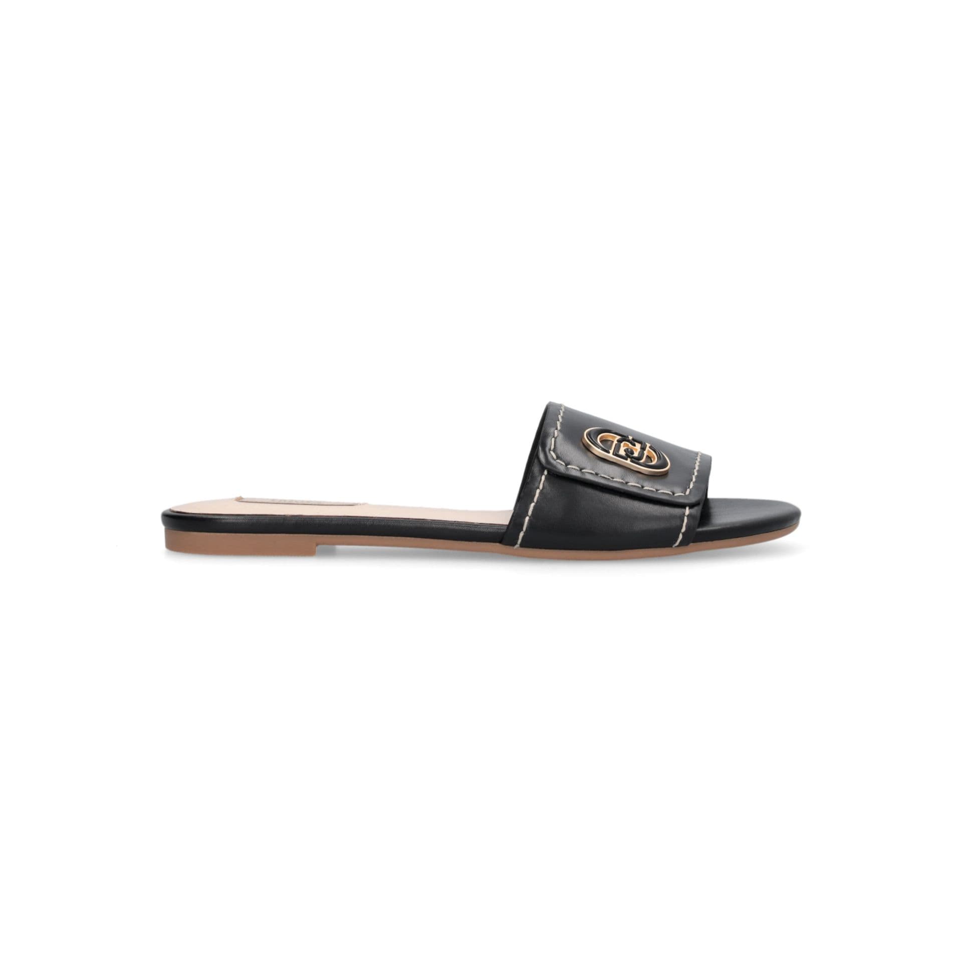 LIU JO Liu Jo Ciabatte Donna Sandy 03 in Pelle con Logo Nero Eleganti SA6127P010222222 - 6