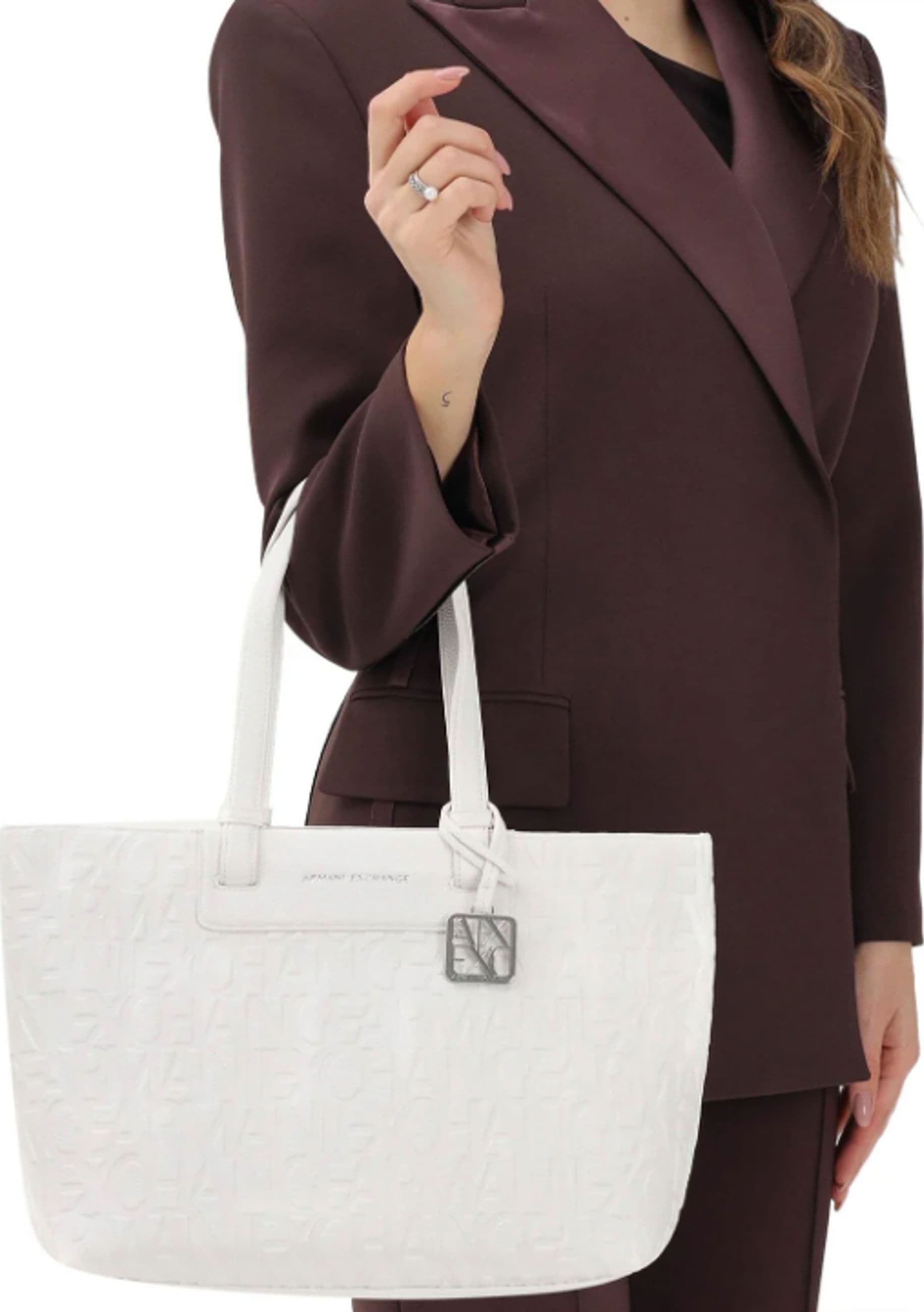 Armani Exchange Borsa Donna  XW001481AF15774-U0011 Bianco Sporco - 3