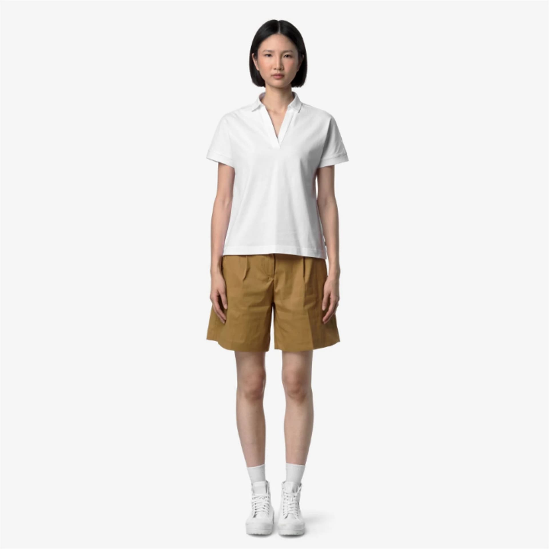 K-Way ISELIE JERSEY Donna k-way K5137PW-001 Bianco - 5