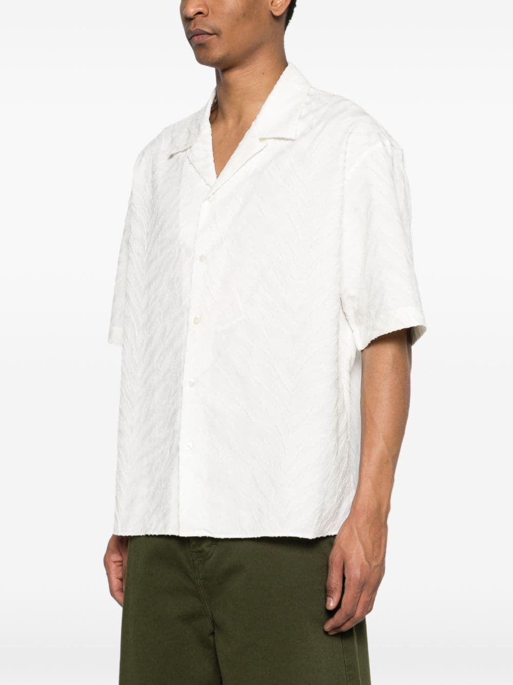 Kenzo kenzo camicia colletto cubano uomo bianco - 6