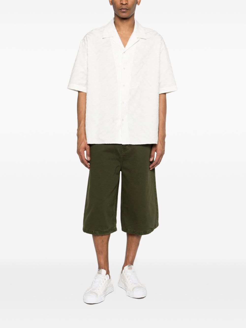 Kenzo kenzo camicia colletto cubano uomo bianco - 2
