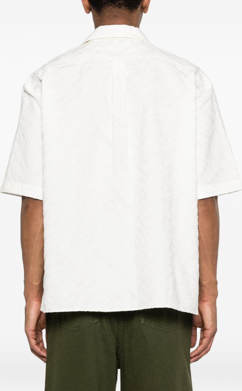 Kenzo kenzo camicia colletto cubano uomo bianco - 3