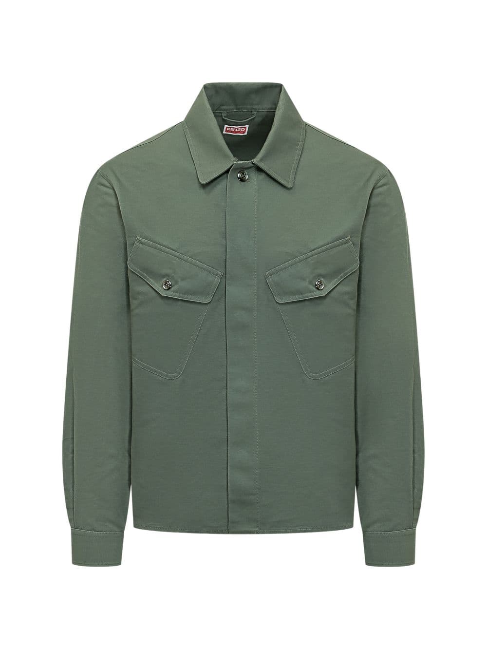 Kenzo kenzo giacca-camicia tasche uomo verde - 4