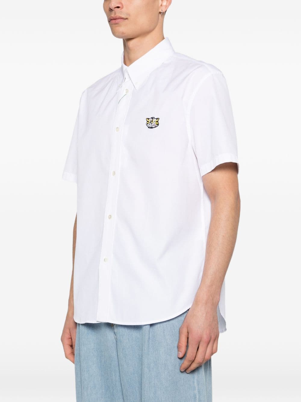 Kenzo kenzo camicia tiger crest uomo bianco - 6