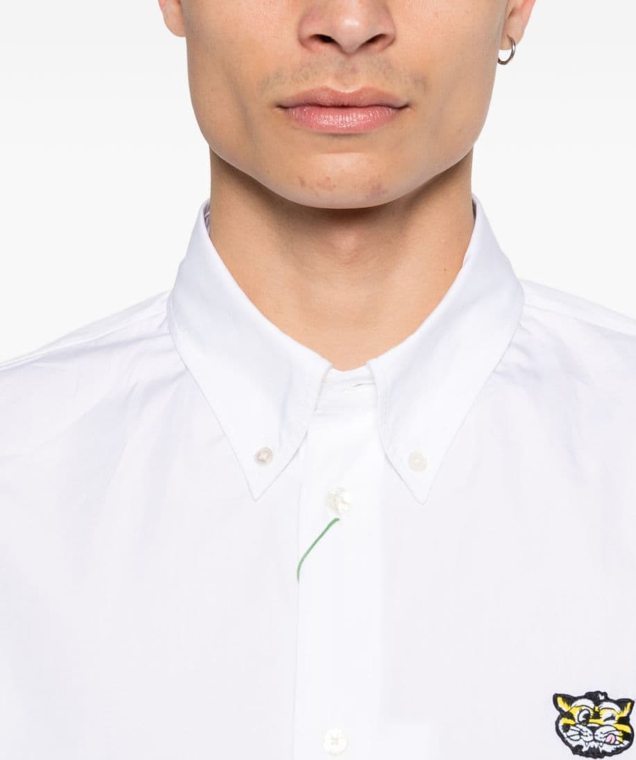 Kenzo kenzo camicia tiger crest uomo bianco - 4