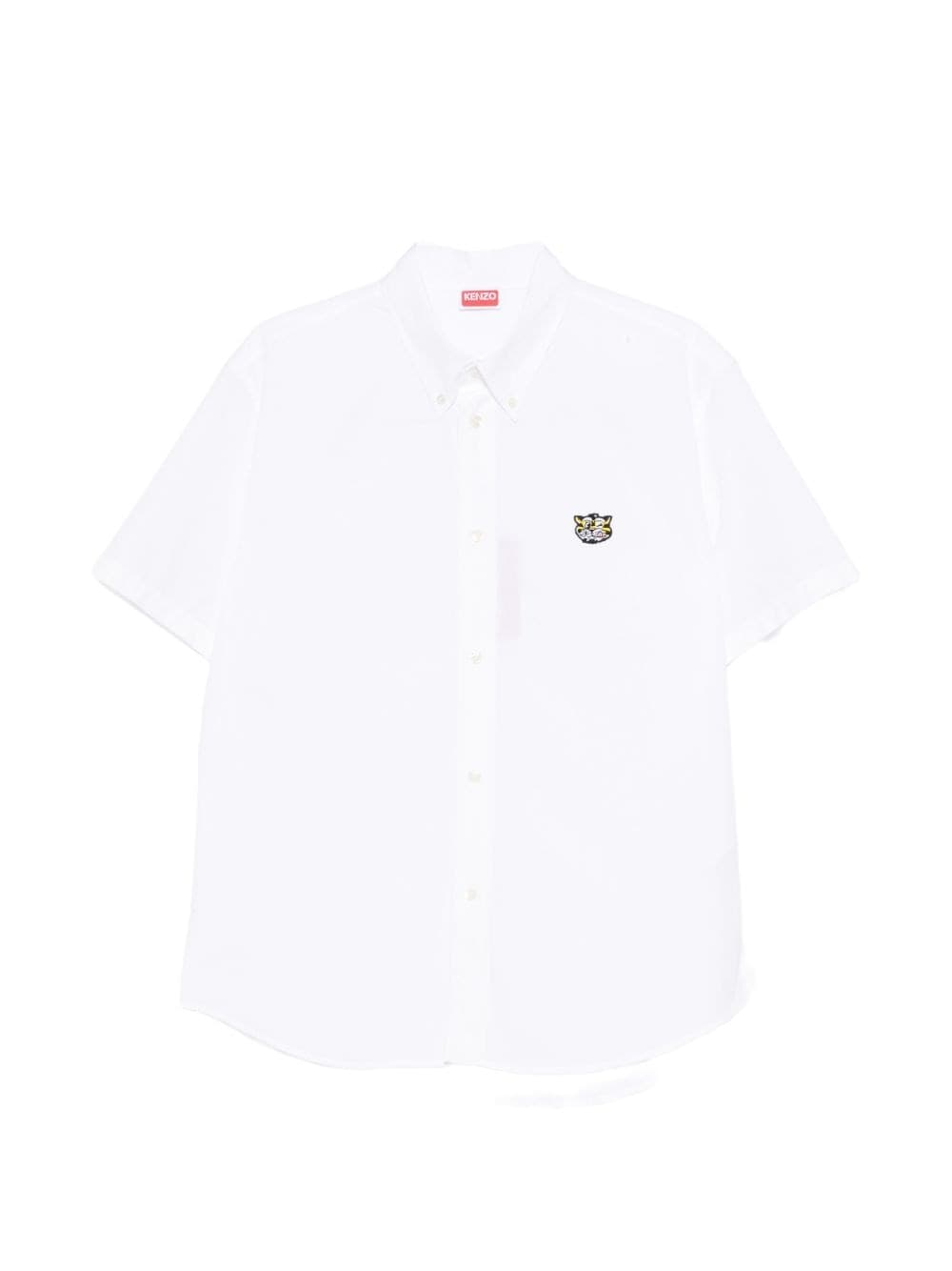 Kenzo kenzo camicia tiger crest uomo bianco - 5