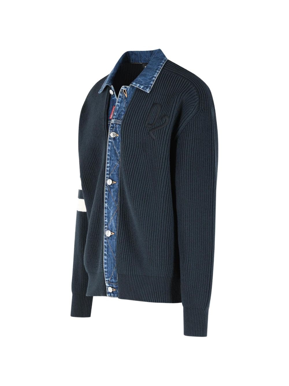 DSQUARED2 dsquared2 cardigan blu uomo colletto denim - 2