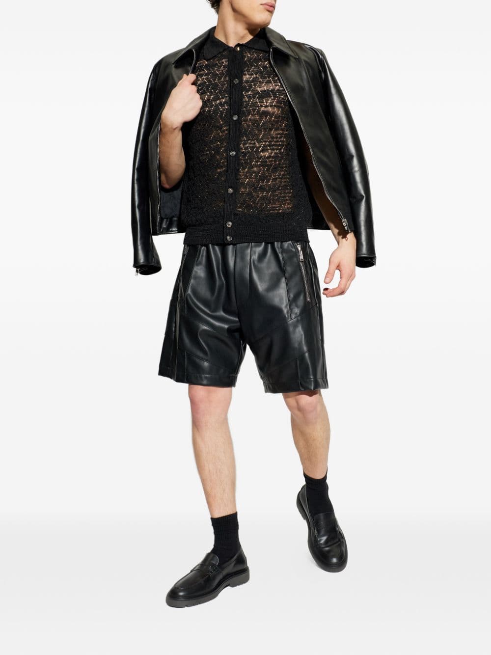 DSQUARED2 dsquared2 camicia nero uomo traforata - 2
