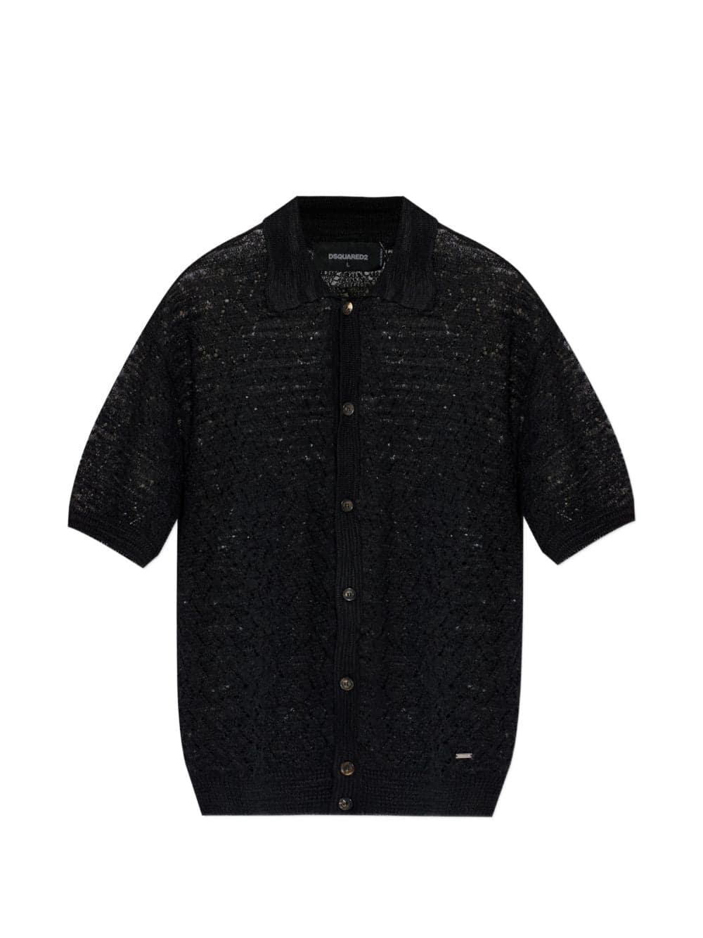 DSQUARED2 dsquared2 camicia nero uomo traforata - 5