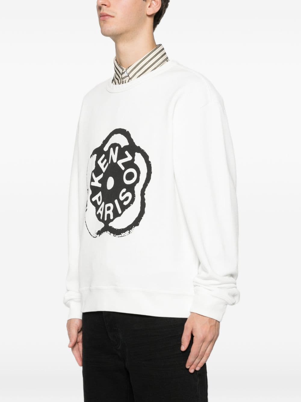 Kenzo kenzo felpa fiore boke uomo bianco - 6