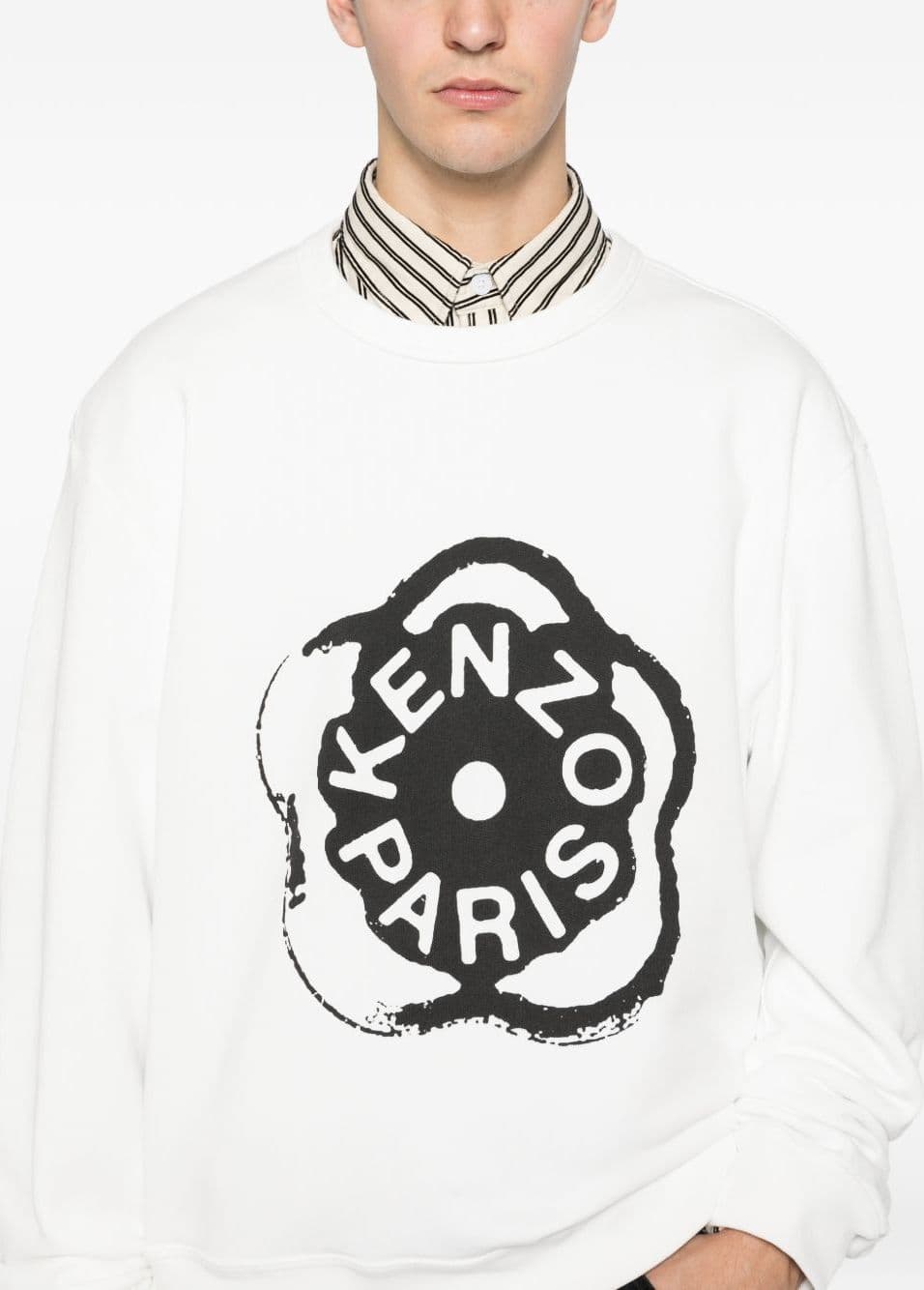 Kenzo kenzo felpa fiore boke uomo bianco - 4