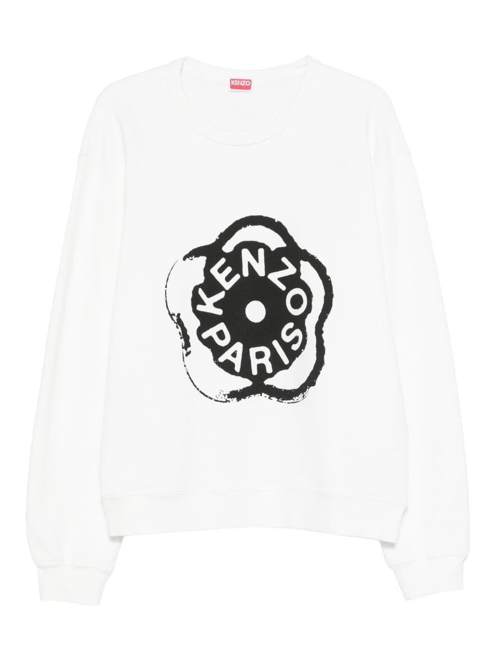 Kenzo kenzo felpa fiore boke uomo bianco - 5