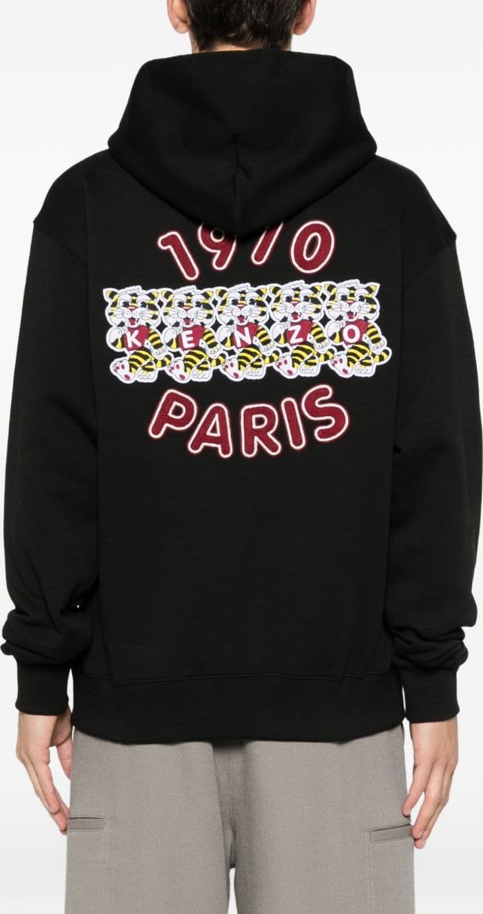 Kenzo kenzo felpa wild tiger uomo nero - 3