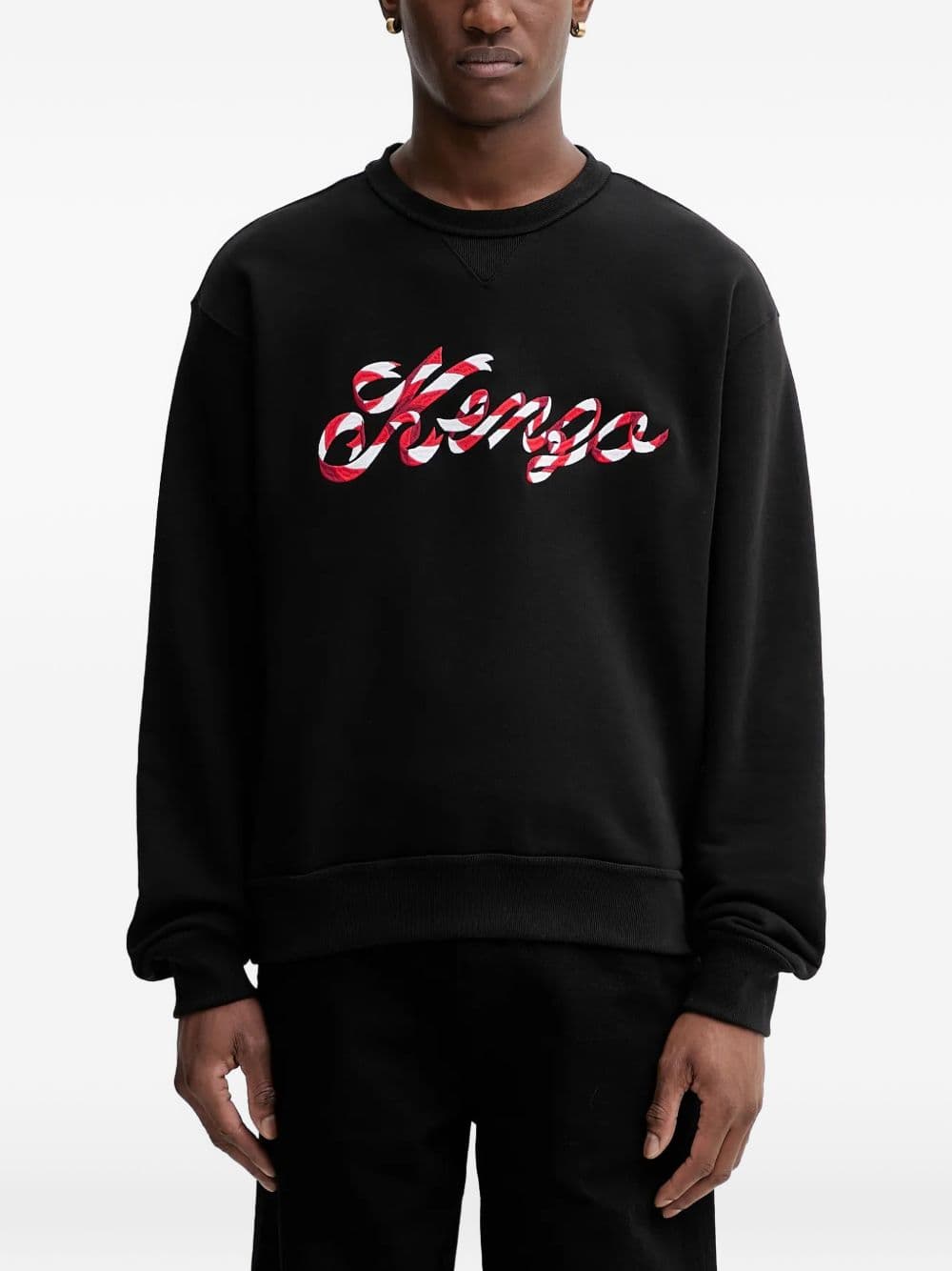Kenzo kenzo felpa logo a nastro uomo nero - 6