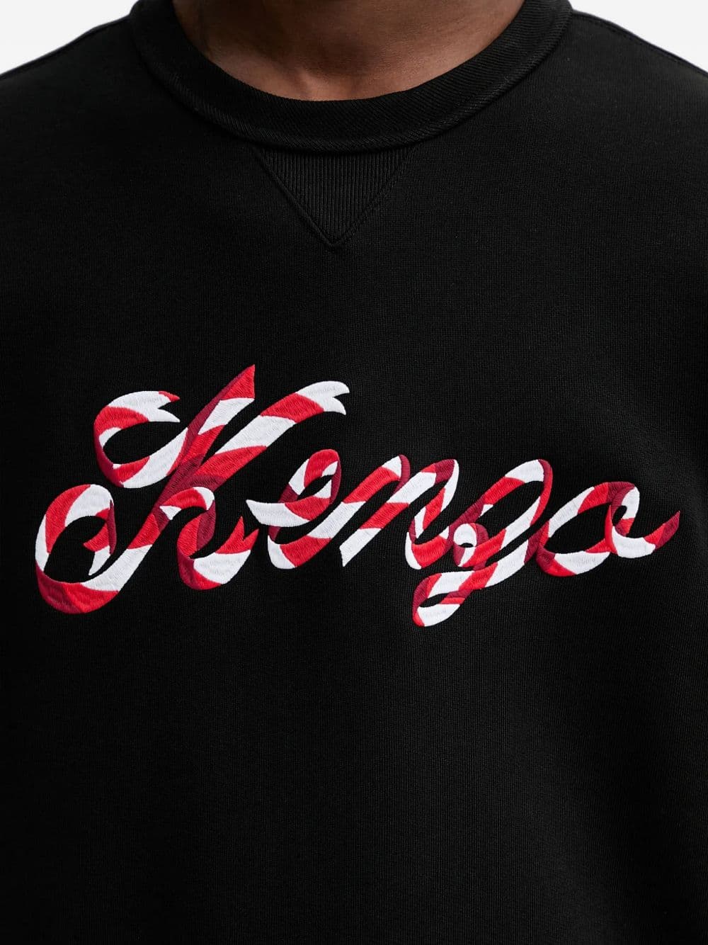 Kenzo kenzo felpa logo a nastro uomo nero - 5