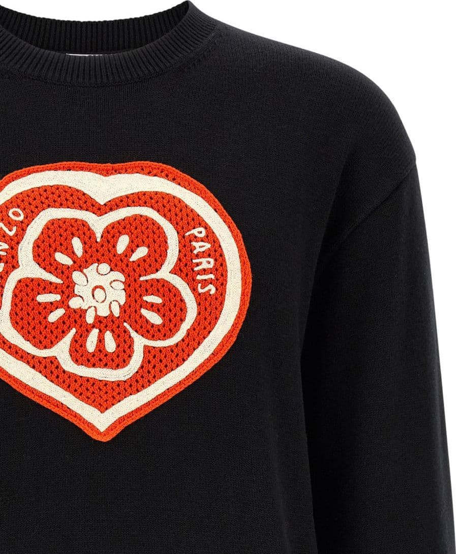 Kenzo kenzo maglia cuore boke uomo nero - 3