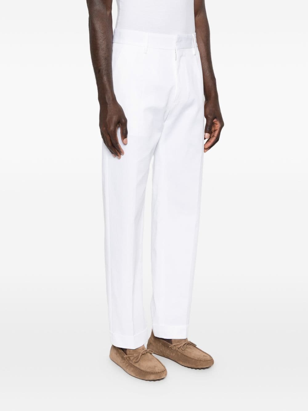 DSQUARED2 dsquared2 pantalone bianco uomo piega frontale - 6
