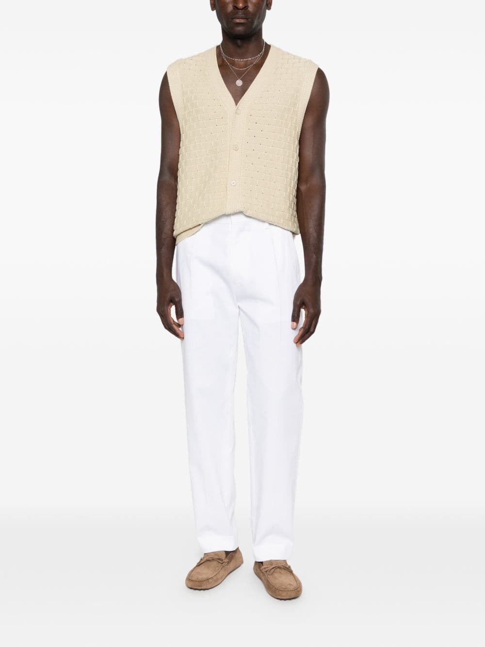 DSQUARED2 dsquared2 pantalone bianco uomo piega frontale - 2