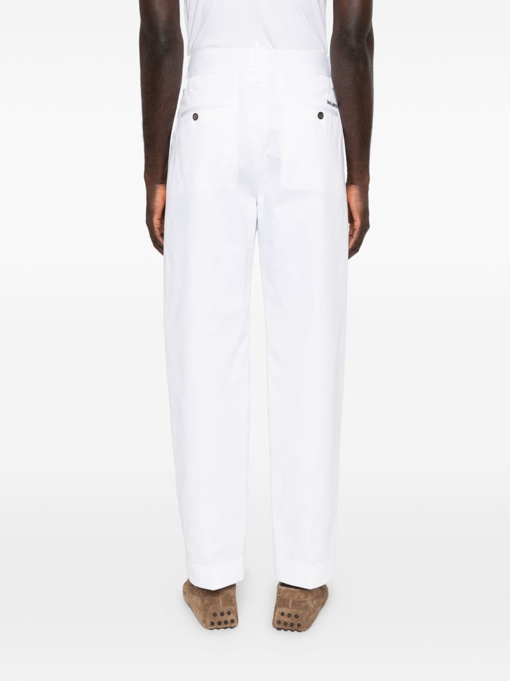 DSQUARED2 dsquared2 pantalone bianco uomo piega frontale - 3