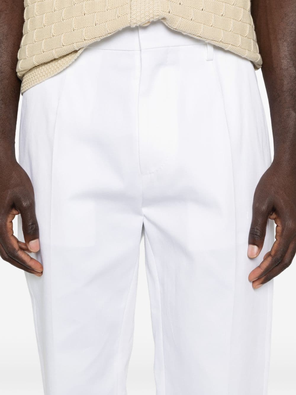 DSQUARED2 dsquared2 pantalone bianco uomo piega frontale - 4