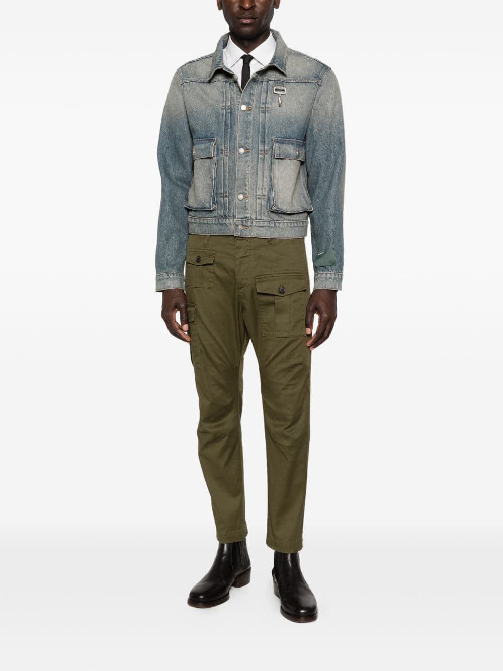 DSQUARED2 dsquared2 pantalone verde uomo cargo - 2