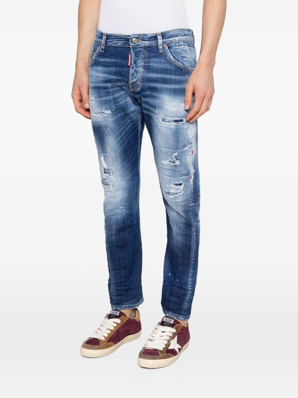 DSQUARED2 dsquared2 jeans blu uomo effetto vissuto - 6
