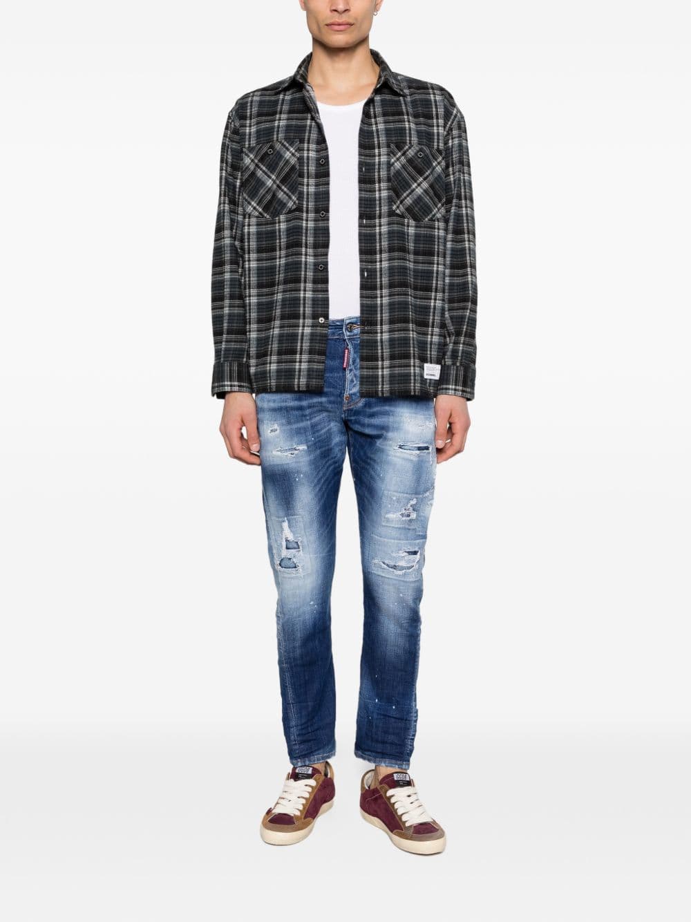 DSQUARED2 dsquared2 jeans blu uomo effetto vissuto - 2