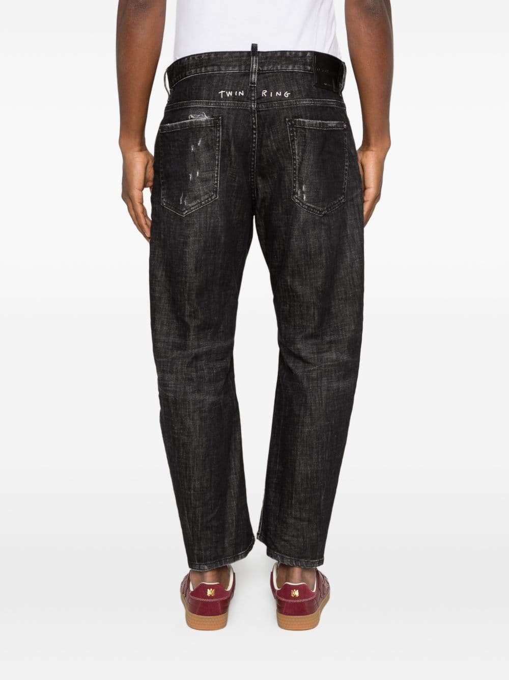 DSQUARED2 dsquared2 jeans strappato uomo nero - 3