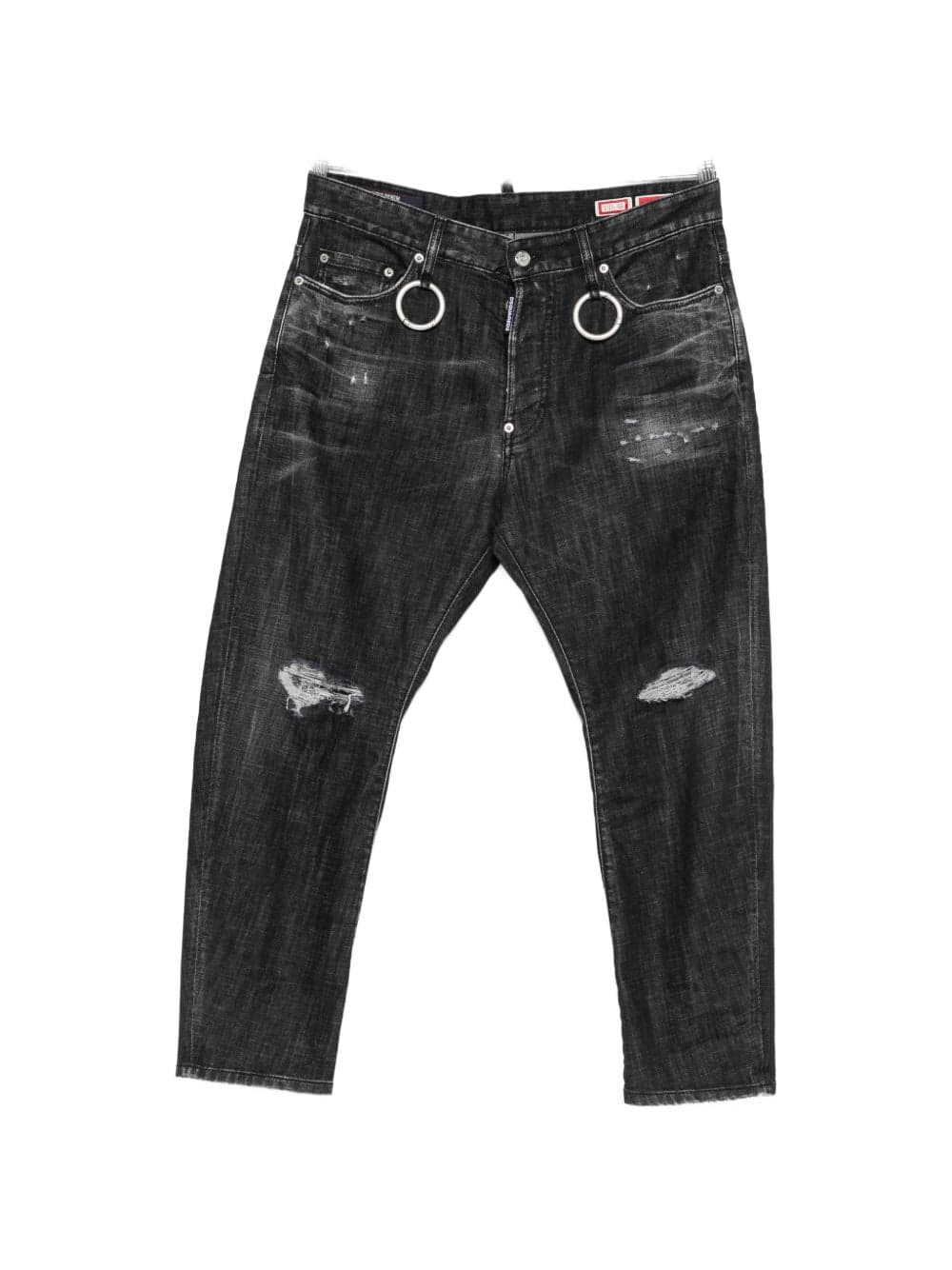 DSQUARED2 dsquared2 jeans strappato uomo nero - 5