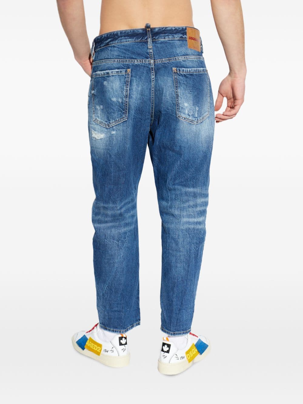 DSQUARED2 dsquared2 jeans blu uomo bro distressed - 3