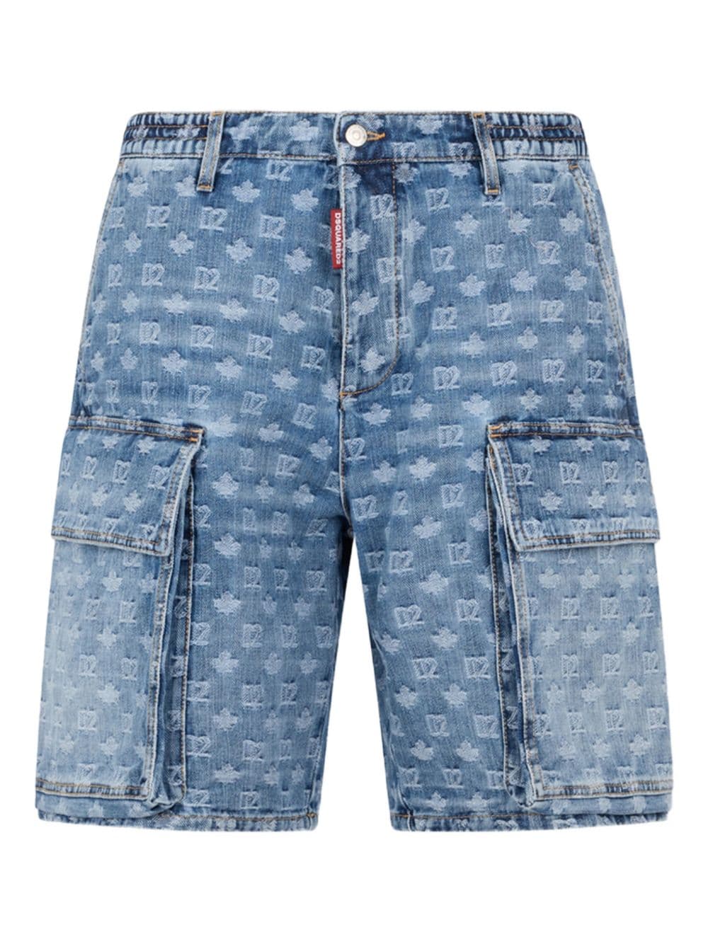 DSQUARED2 dsquared2 short blu uomo multi logo - 3
