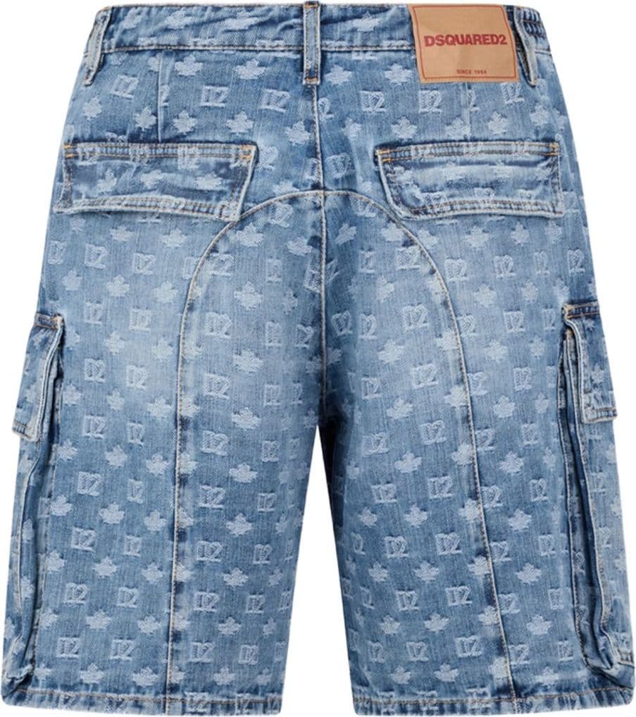 DSQUARED2 dsquared2 short blu uomo multi logo - 2