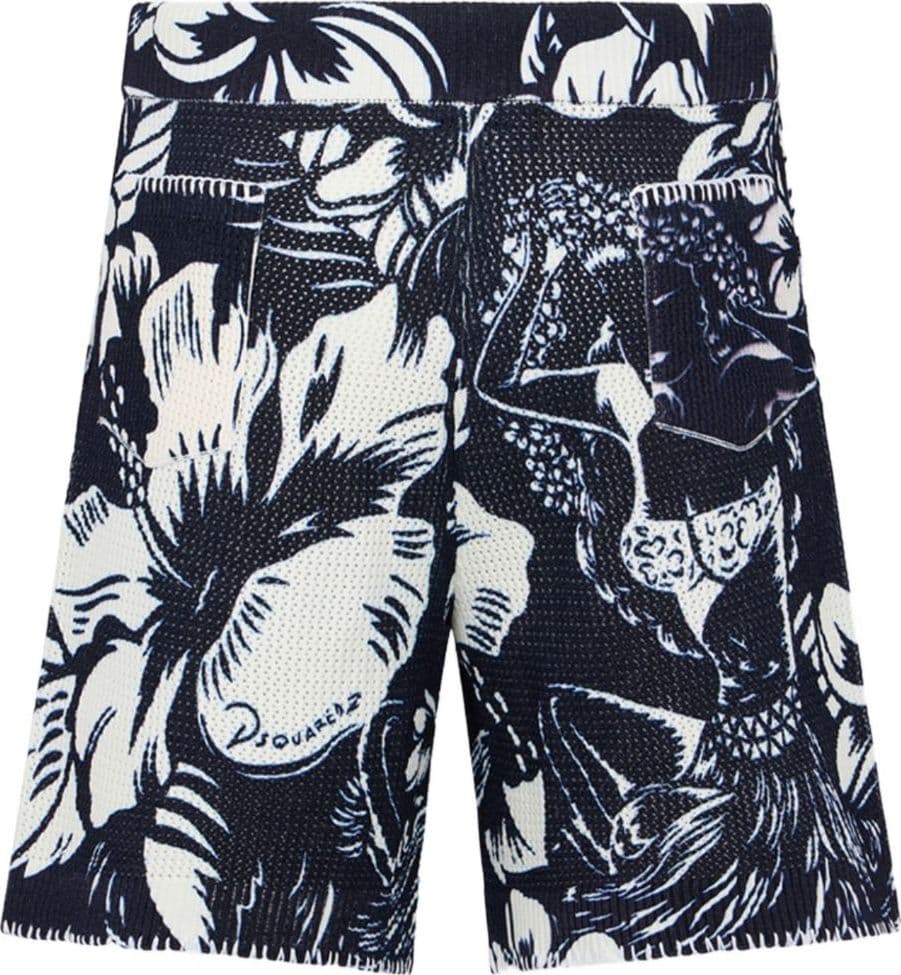DSQUARED2 dsquared2 short floreale uomo blu - 2