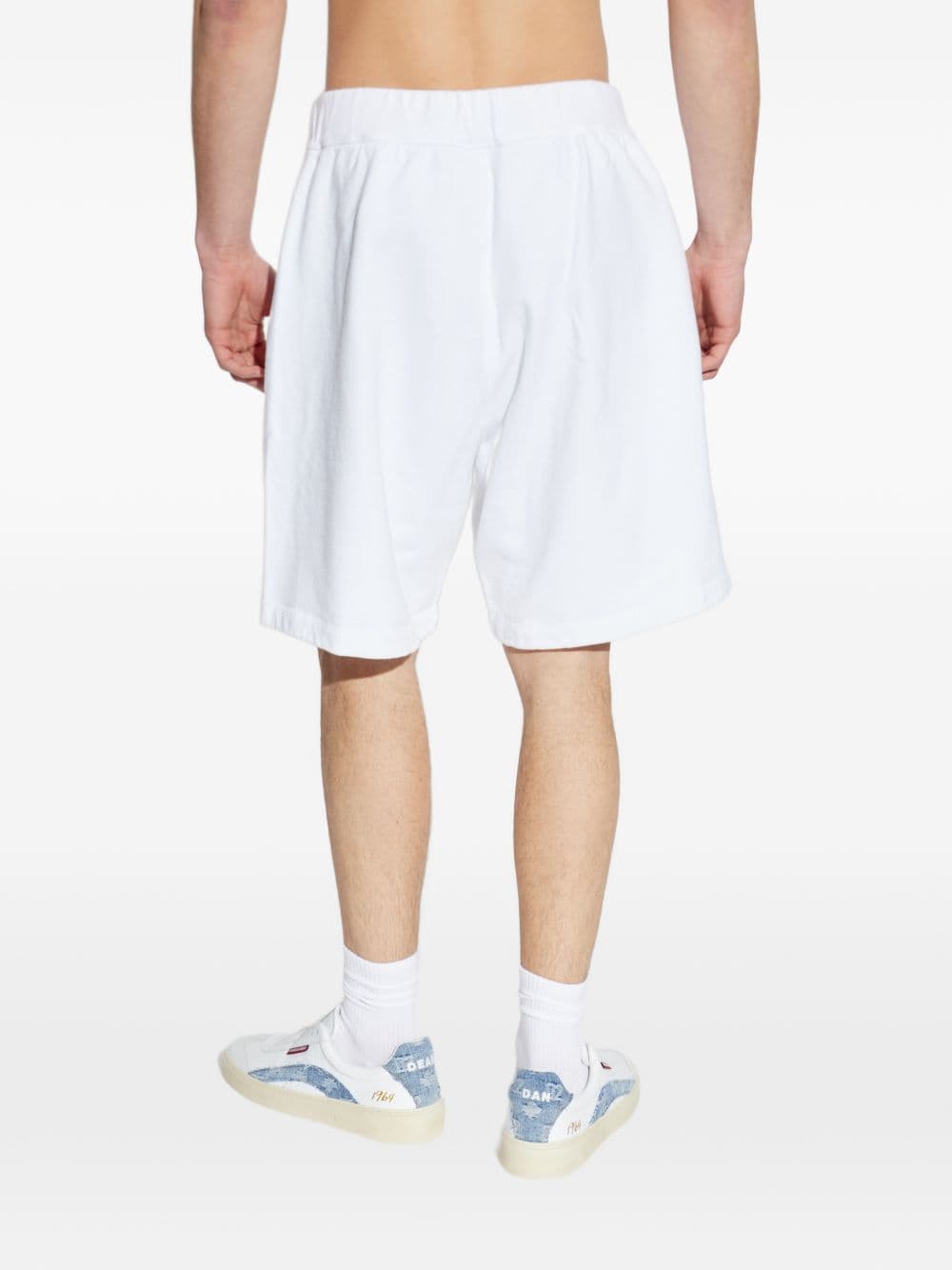 DSQUARED2 dsquared2 short bianco uomo logo ricamato - 3