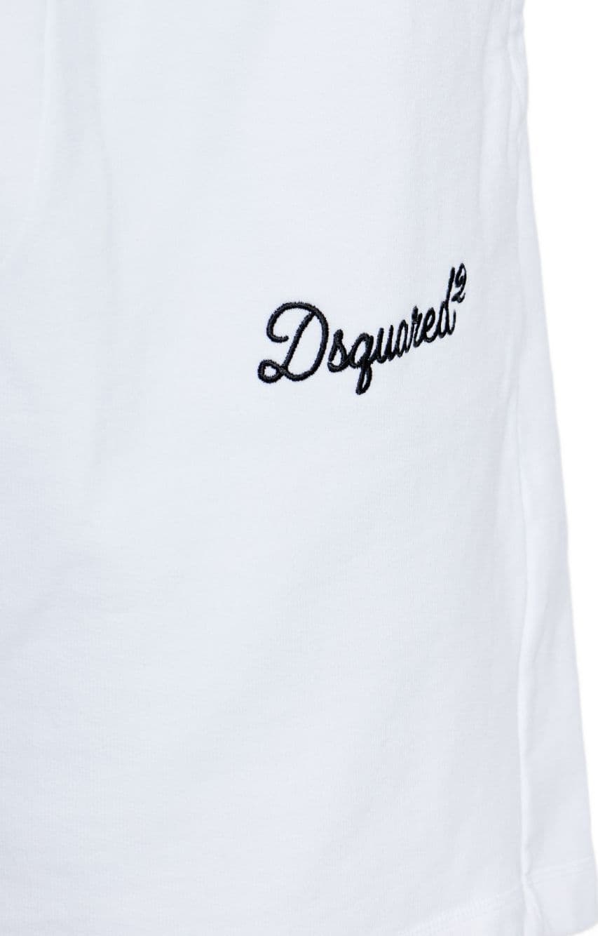 DSQUARED2 dsquared2 short bianco uomo logo ricamato - 4