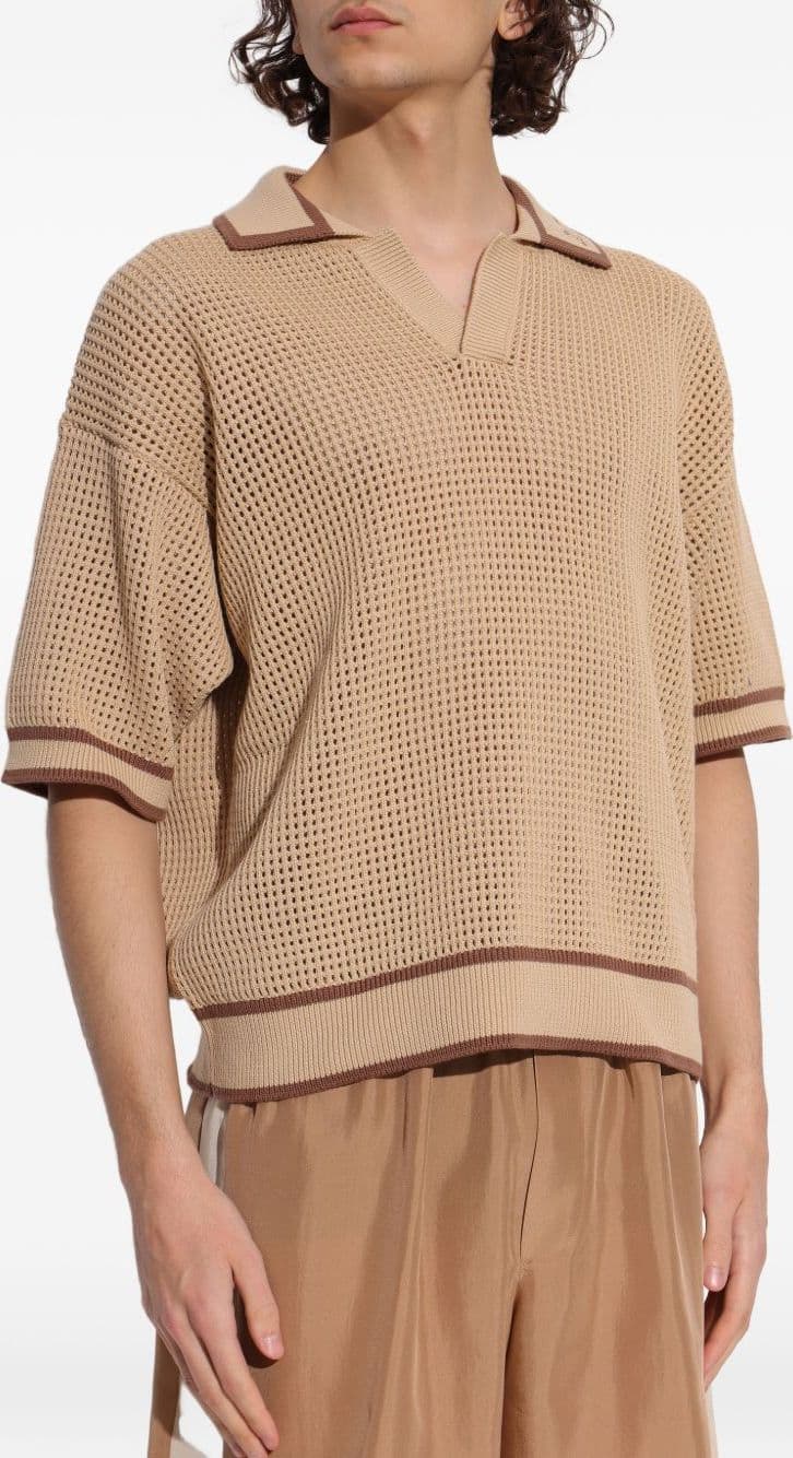 DSQUARED2 dsquared2 polo beige uomo ricamo logo - 6