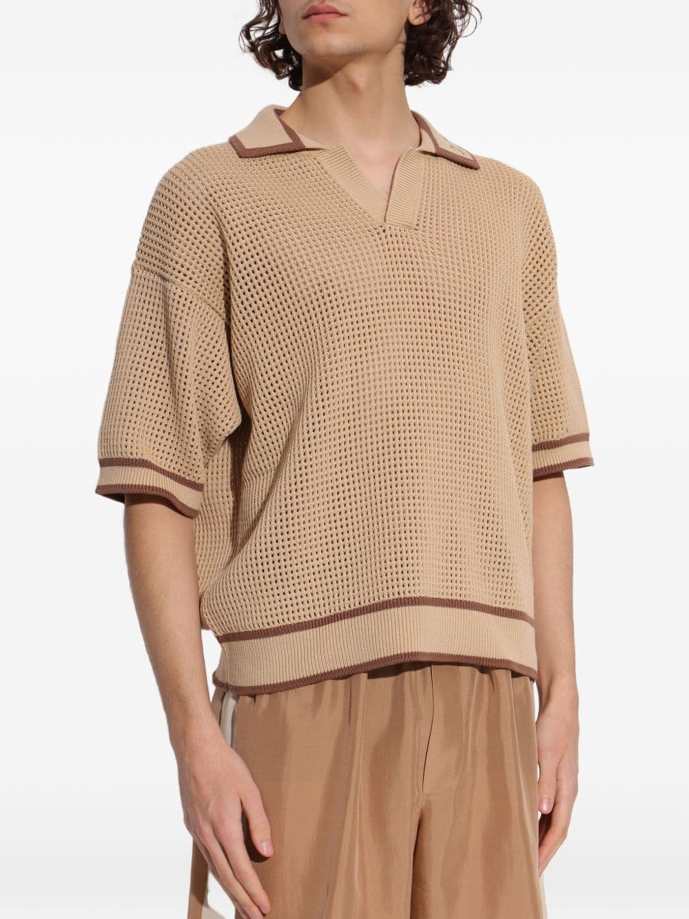 DSQUARED2 dsquared2 polo beige uomo ricamo logo - 6