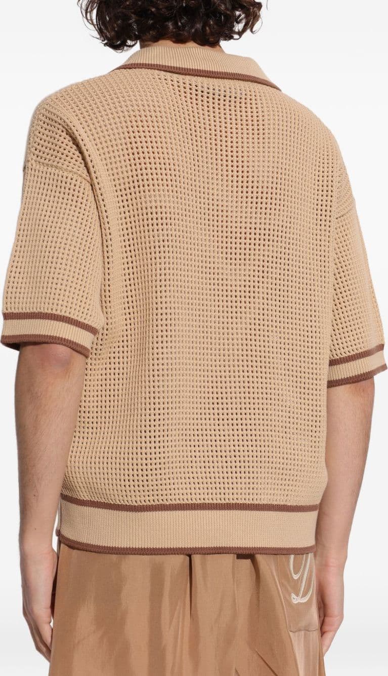 DSQUARED2 dsquared2 polo beige uomo ricamo logo - 3