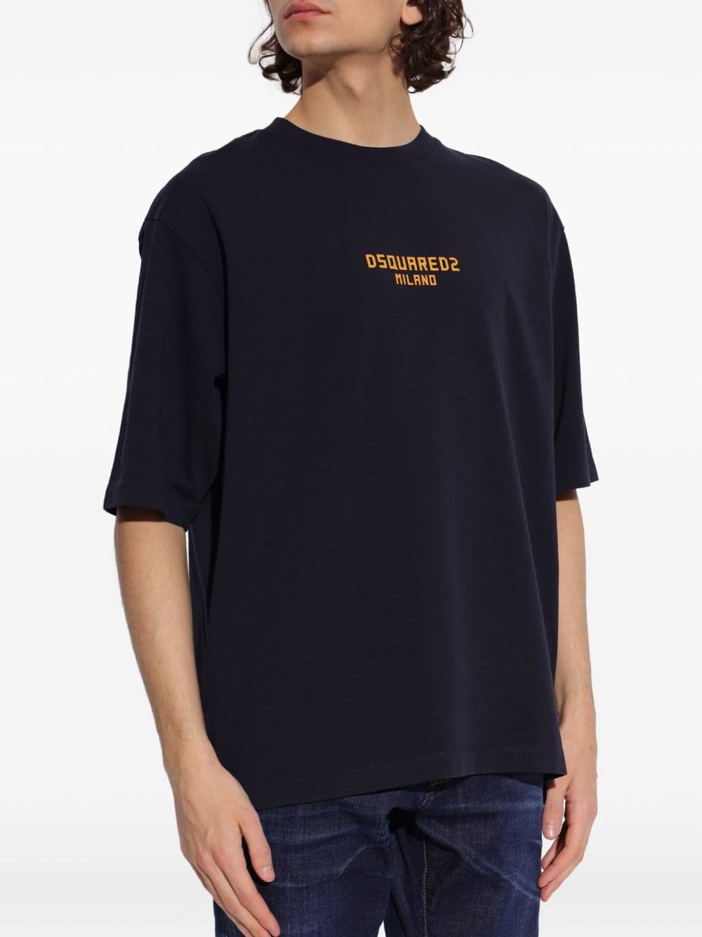 DSQUARED2 dsquared2 t-shirt blu uomo logo milano - 6