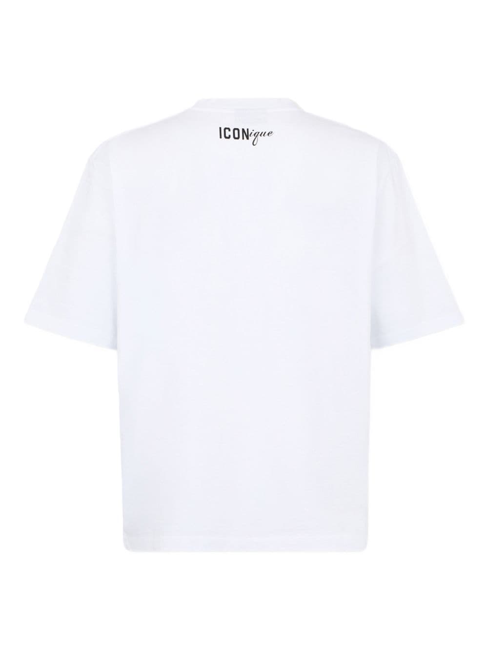 DSQUARED2 dsquared2 t-shirt bianco uomo stampa cappellini - 2